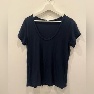 James Perse Classic Black Women's T shirt sz 3(Large) basic daily quiet luxury